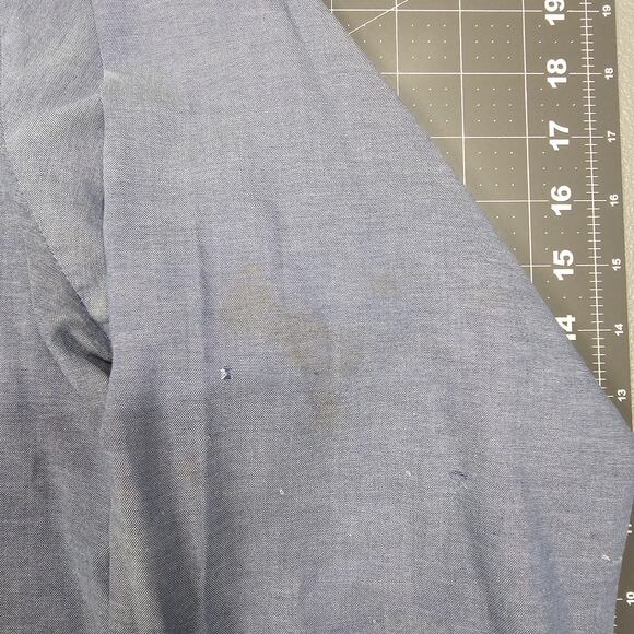 Vintage Roebucks Chambray Shirt XL Blue Lightweight Grunge Sears 60s 70s Work - Picture 5 of 13